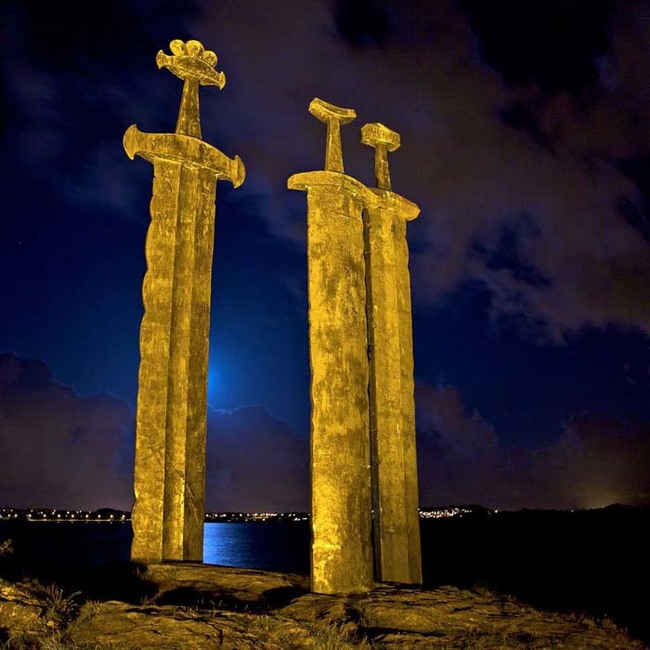 18.) A giant sword memorial on the coast of Norway.