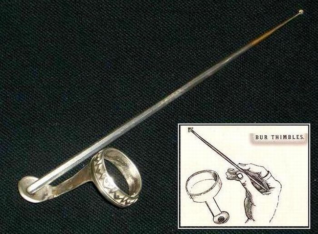 Finger-Rotated Dental Drill (1870s)