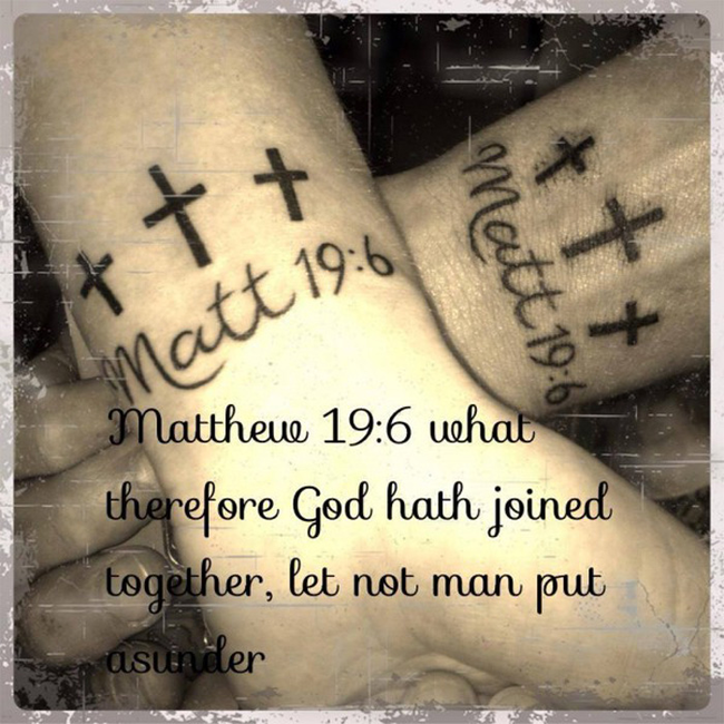 19.) Matthew 19:6.