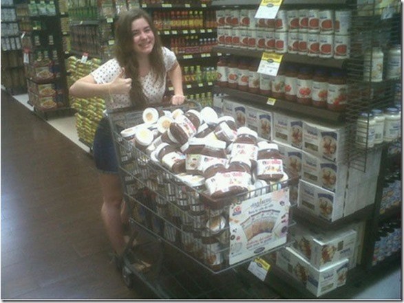 6.) Shopping Cart Full of Nutella Jars - Compared to this, at least.