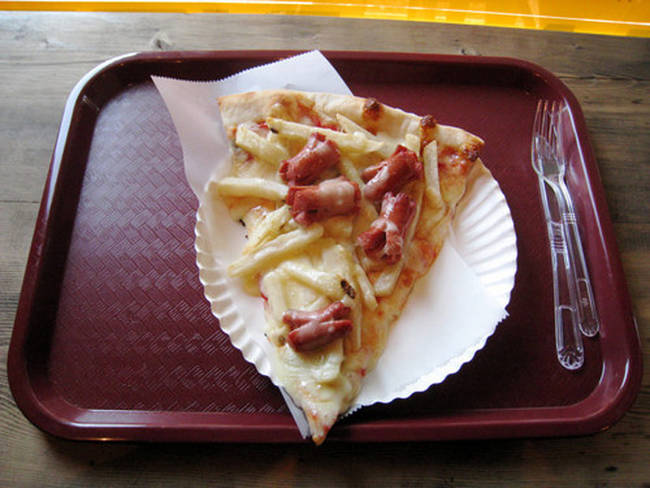 4.) Hot Dog and French Fries Pizza from Reginella in Brooklyn, NY