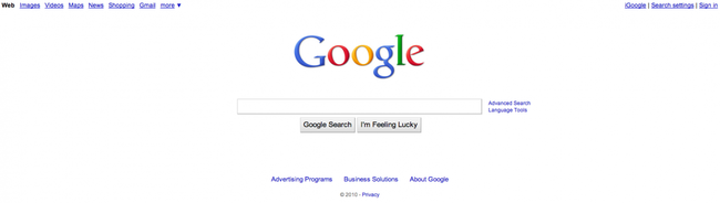 In 2010 Google finally ditched the weird shading on its logo.