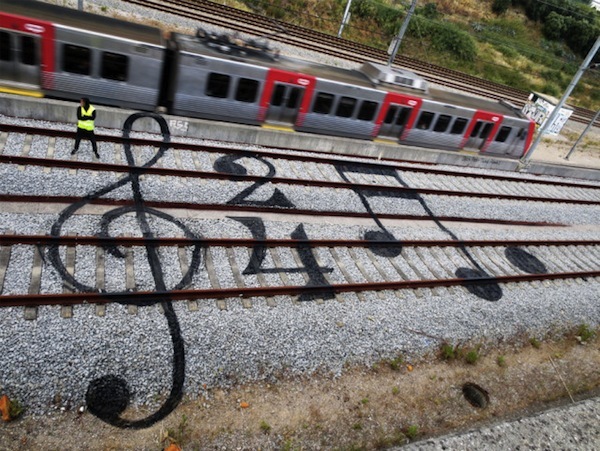 Musical notes.