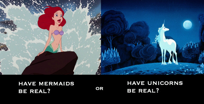 Except mermaids are typically seen as sirens, luring men to their death.