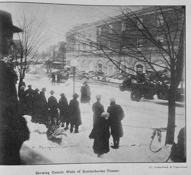 The Knickerbocker Storm, January 1922 - this storm got its name from a theater in Washington D.C. called The Knickerbocker. The roof of the theater collapsed under the weight of the fallen snow.