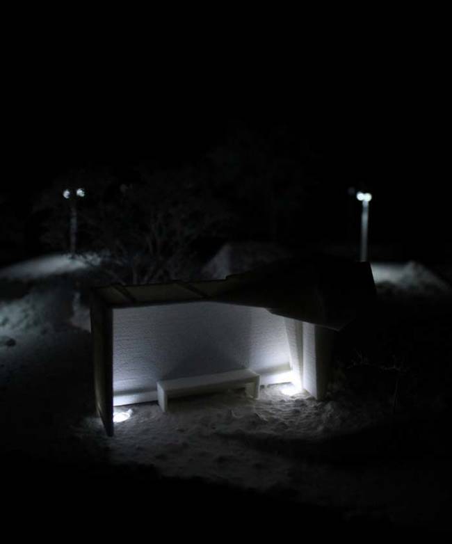 A melting bus shelter.