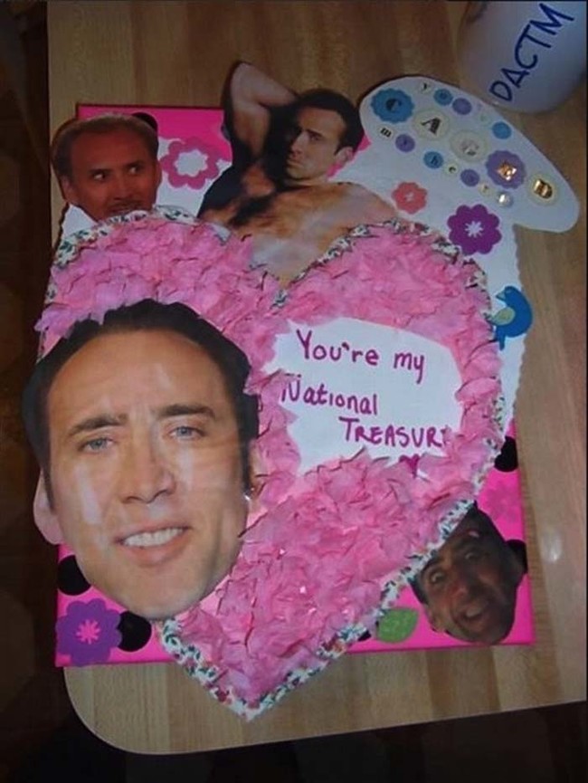 The Nic Cage in the bottom right corner will give your Valentine nightmares long after the holiday is over.