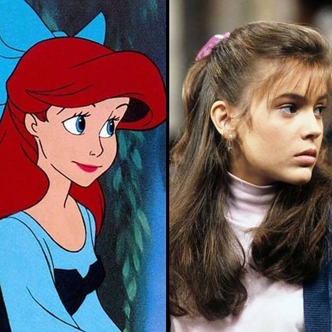 Ariel from "The Little Mermaid" is based of Alyssa Milano.