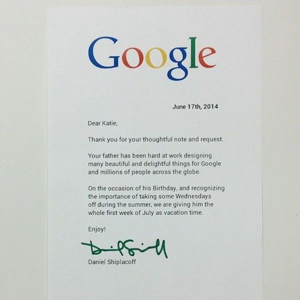 And this was Google's response!