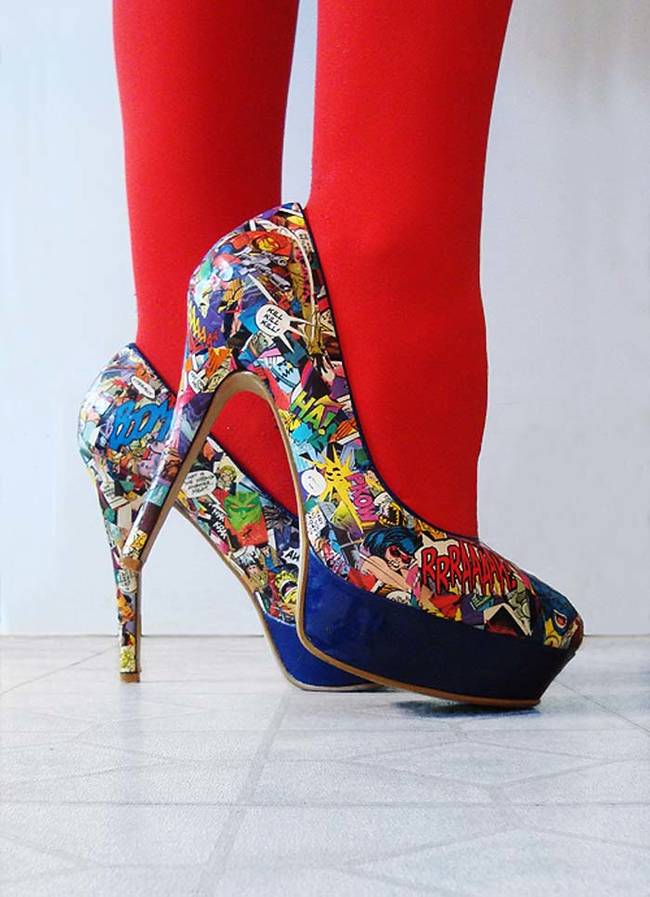 Strut your stuff in these sleek <a href="https://ironspy.tumblr.com/post/25731650044">superhero high heels</a>.