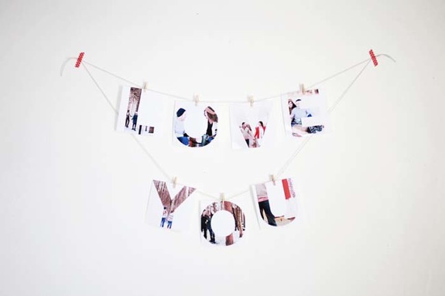 "Love You" Photo Banner