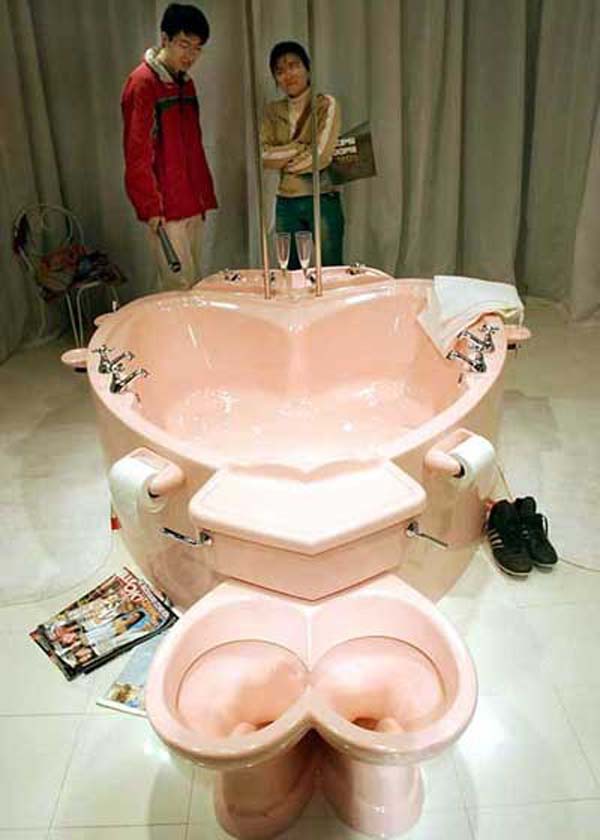 21.) The bathroom for lovers just got real weird.