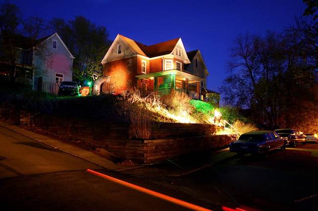 From the outside, even with the lights, Trundle Manor looks like a fairly unassuming house in Swissvale, PA.