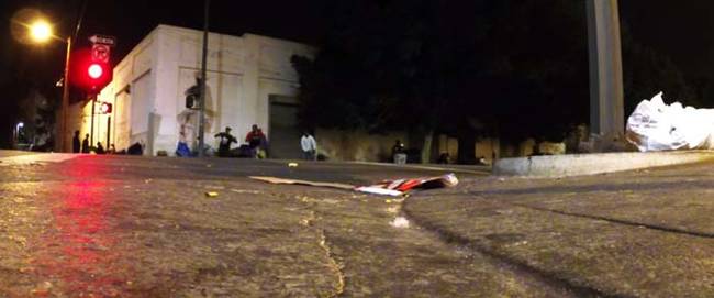 Luckily, at that same moment, an LAPD patrol car came around the corner. The kids ran off, and the filmmakers were able to scoop up their drone and get out of there. 