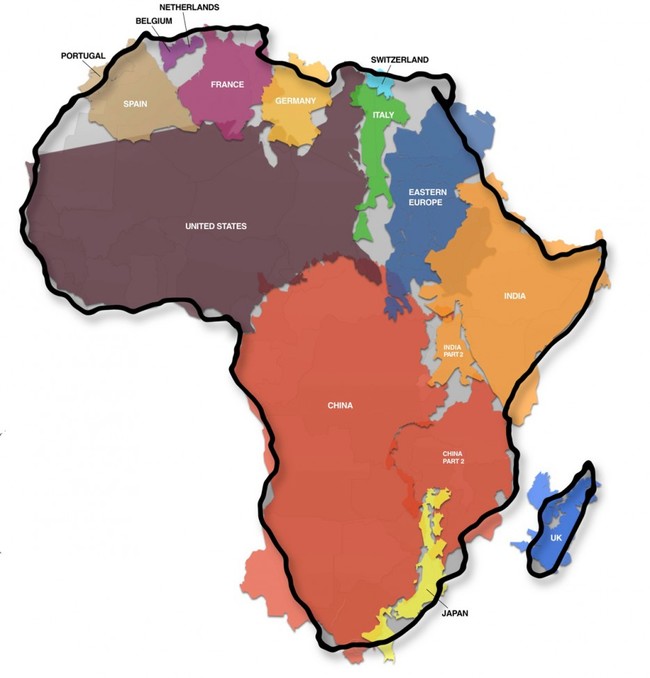 1. The true size of Africa.