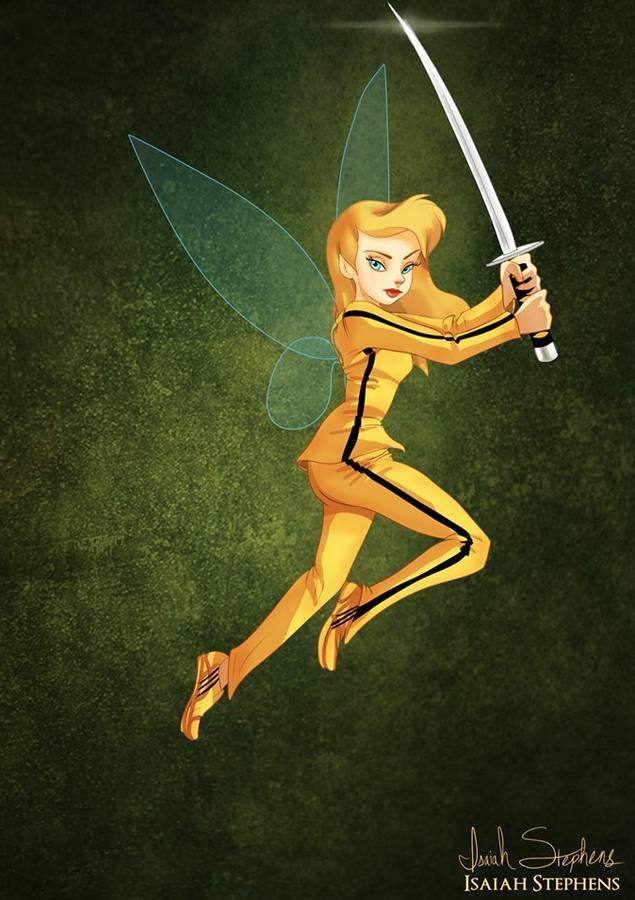 Tinkerbell as The Bride/Black Mamba/Beatrix Kiddo (from <i>Kill Bill</i>)