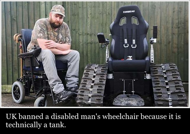 12.) Tank Wheelchairs