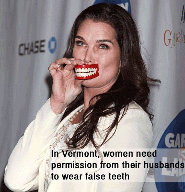 There's not a lot of history on this, but <a href="https://www.huffingtonpost.com/2012/01/26/marriage-in-vermont_n_1234565.html">apparently</a>, it's a thing. It may be a holdover about women making medical decisions, but that's only speculation. Of course, it's also illegal to whistle underwater in Vermont...