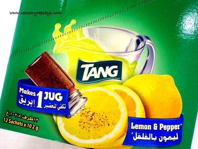 Lemon And Pepper Flavored Tang.