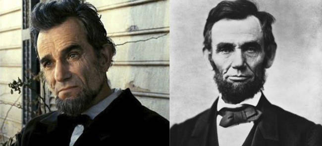 Daniel Day Lewis as Abraham Lincoln in <em>Lincoln</em>