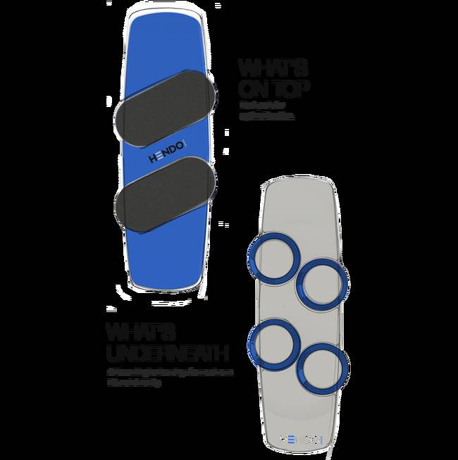 The designs for the top and bottom of the board. The positioning of the foot pads seems subject to change.