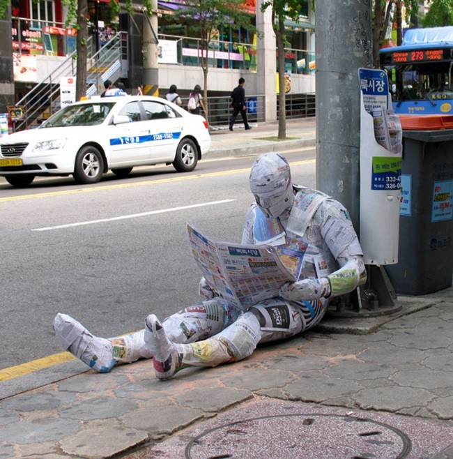 First day of robot-school for the son of Under-bridge Droid.