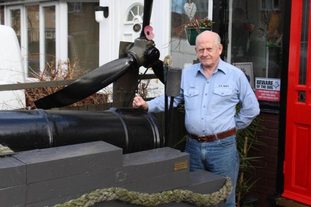 Nobody parks in Davis' driveway anymore, but people stop by to take pictures. It's become a landmark at this point. Davis doesn't seem to mind, and is proud of the fact that taxi drivers know to set him "by the cannon."