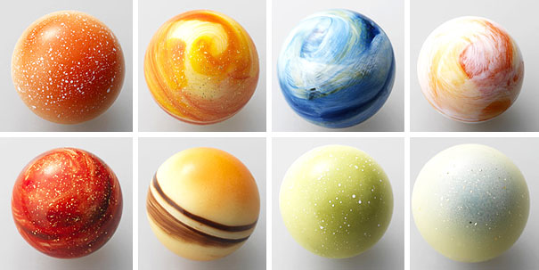 Chocolate Planets Display.