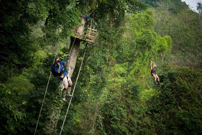 If sitting around and taking it all in sounds boring, you could also always zipline.