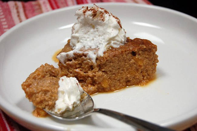 <a href="https://www.yankeemagazine.com/new-england-traditions/indian-pudding" target=_blank">Indian Pudding</a>