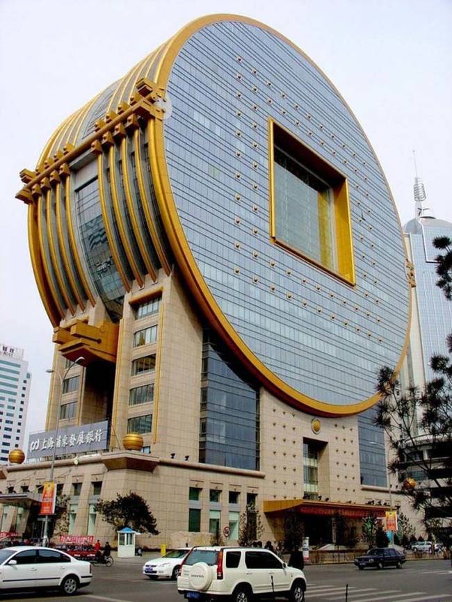 The Fang Yuan Building here is supposed to resemble the look of an ancient coin. The result is one of the most controversial buildings in the country.