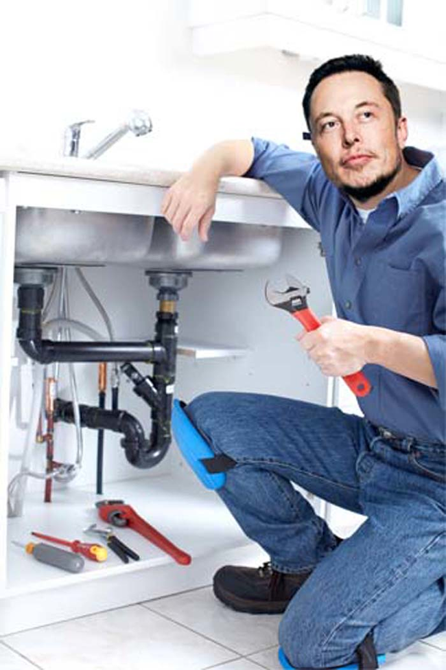 13.) Elon Musk as a plumber. Net worth: $12.4 billion.