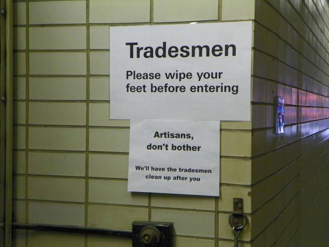 Poor tradesmen.