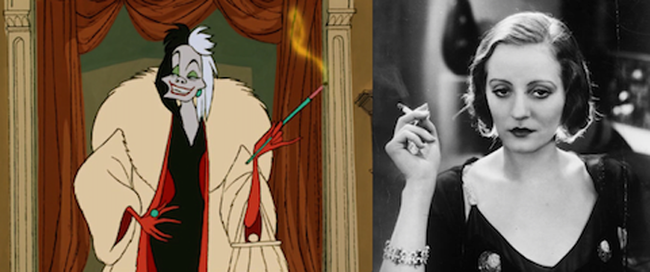 24.) Cruella De Vil from 101 Dalmatians was based on Tallulah Bankhead.