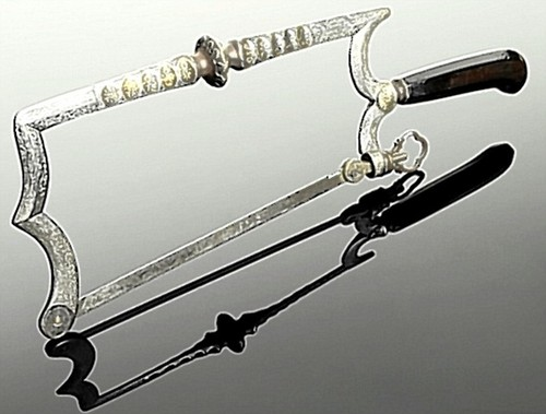 10.) 17th century amputation saw.