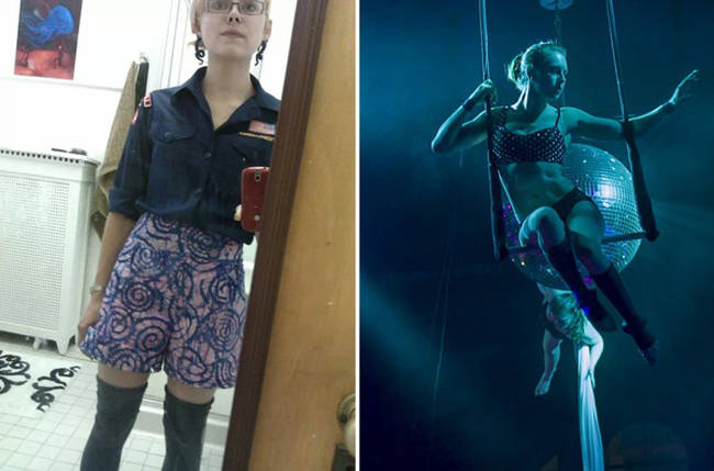 As an avid trapeze artist, this Reddit user realized her disorder began to get in the way of her abilities to perform and made a change. She is now stronger, healthier, and able to dedicate herself to her craft.