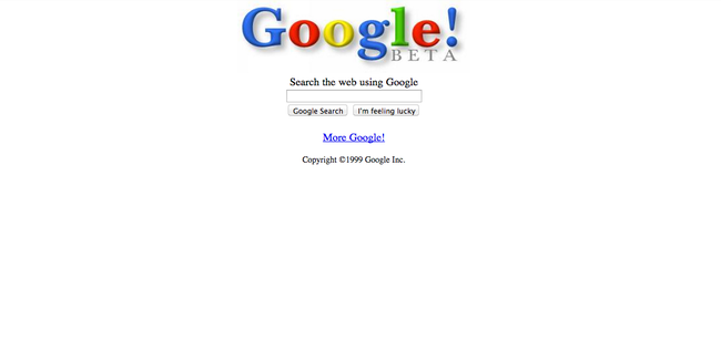 A snap shot from mid-1999. Looking more like the Google we know and love today.