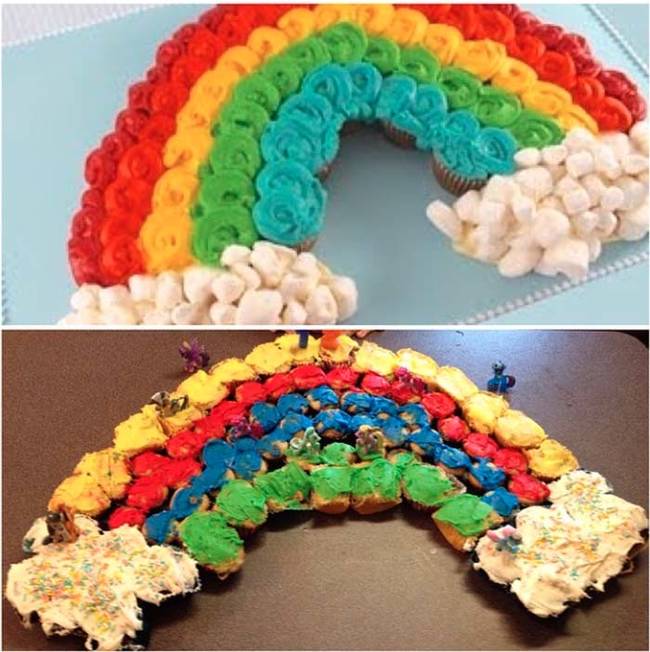 5.) People seem to have bad luck with rainbow-colored Pinterest crafts...