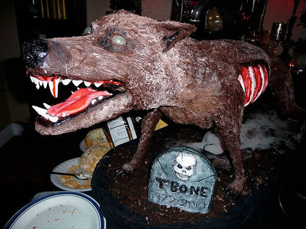 6.) Zombie Dog Cake