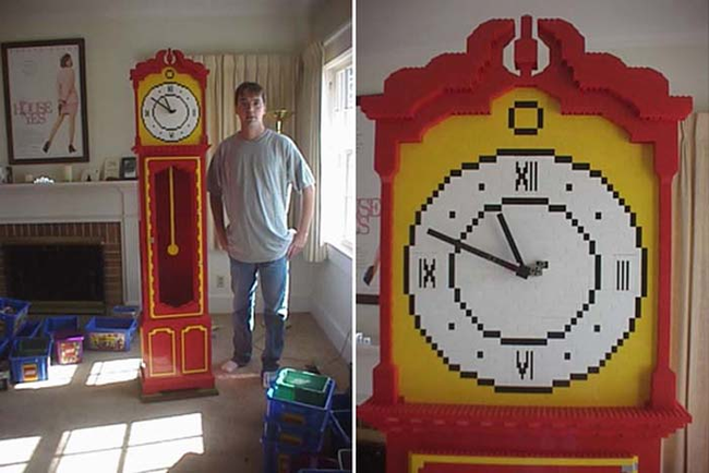 19.) That is a huge Lego clock.