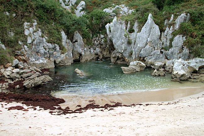 12.) Gulpiyuri Beach (Entirely Inland) - Llanes, Spain