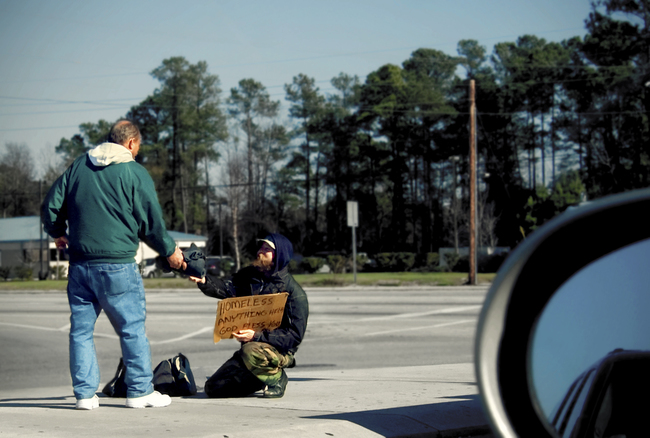 12.) Compassion on a street corner.