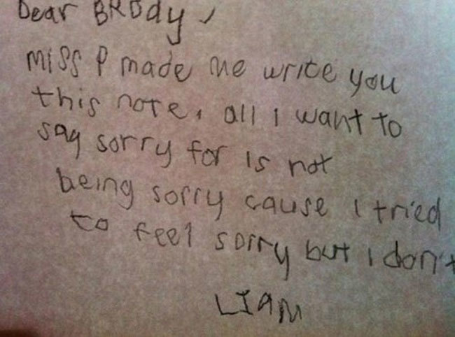 9.) Liam, letter-writer, truth-teller.