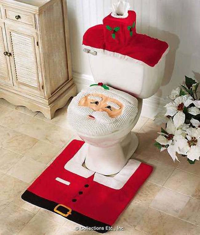 I'm not comfortable with the idea of Santa watching me in the bathroom.