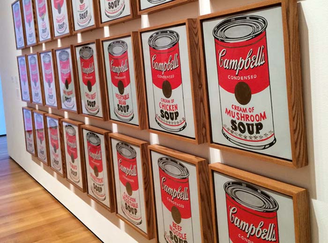 8.) Campbell's Soup Cans.