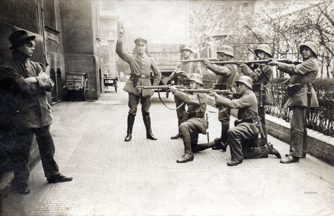 15.) Young German communist being executed in 1919.