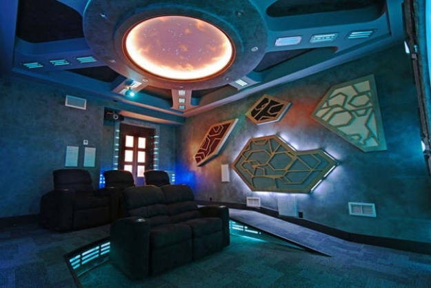 You could theme your home theater along the lines of Stargate: Atlantis.