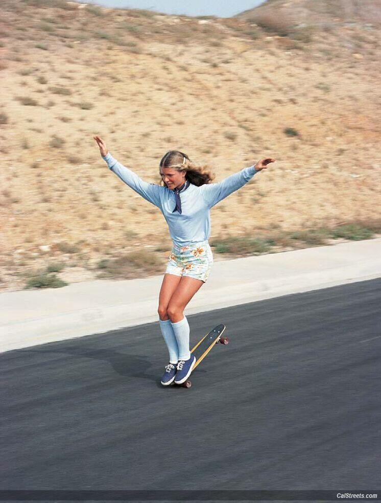 Ellen O'Neal, the greatest woman freestyle skateboarder in the 1970s.