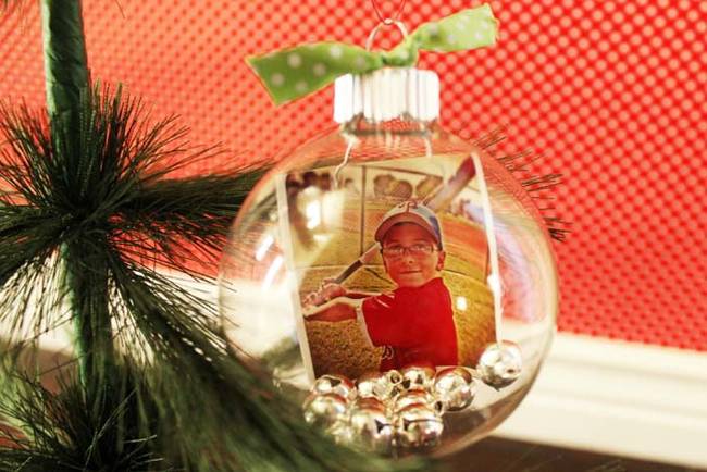 Print off your Instagram pictures for these jingly photo ornaments.