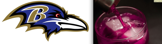 25.) The Ravens' Purple Hooter: vodka, raspberry liqueur, cranberry juice, lime juice, soda water.